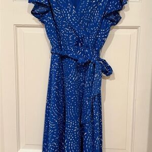 DKNY Blue Dress with White Pattern